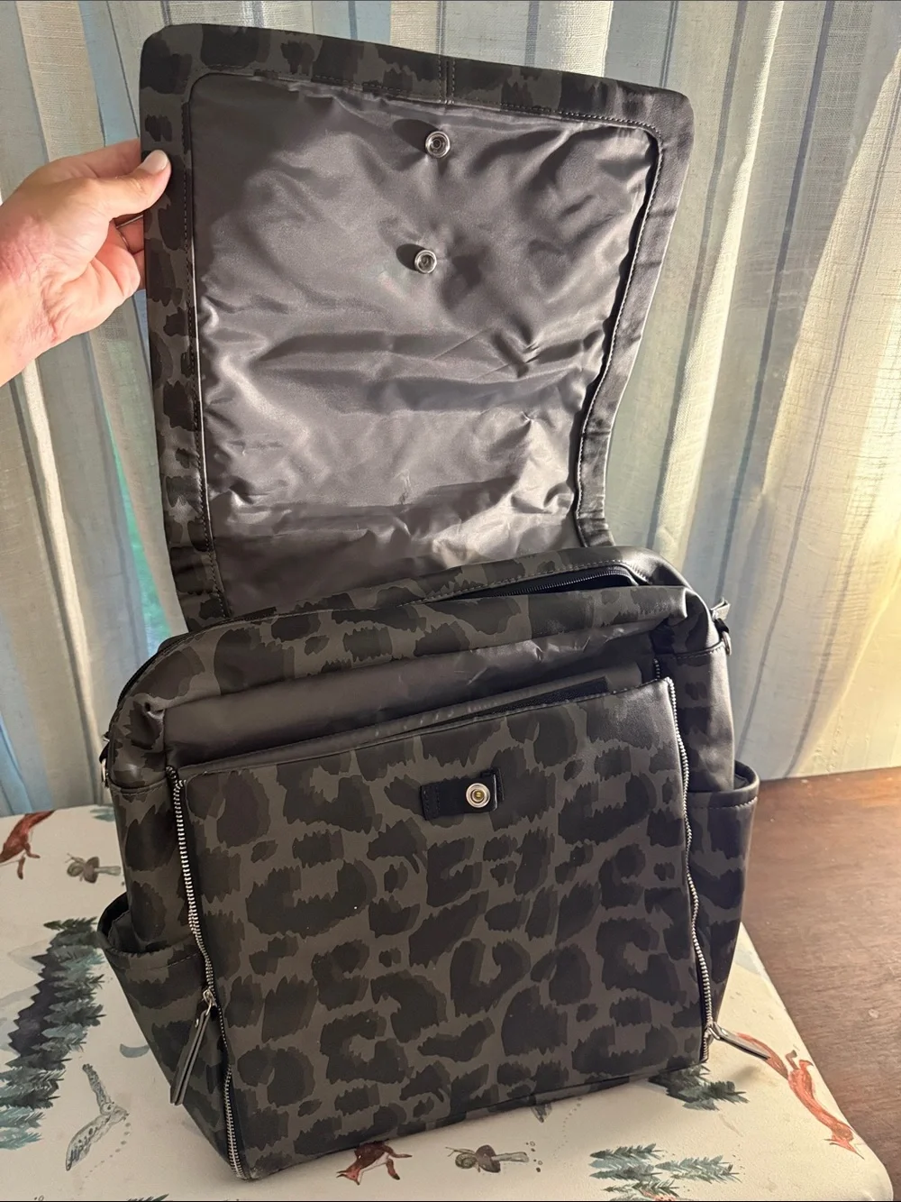Petunia Pickle Bottom Leopard Print Diaper Bag